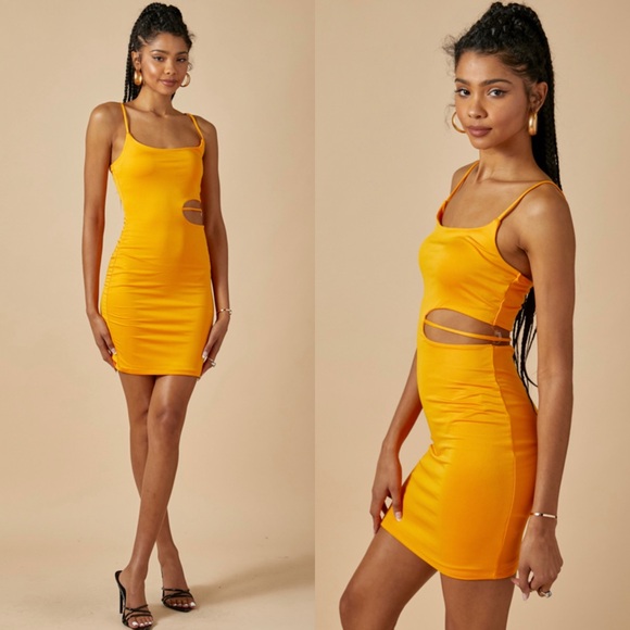 Cut out mini fitted dress night out club wear - Picture 7 of 9